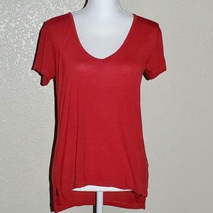 4/$20 Madewell Red Short Sleeve Vneck Tee Sm